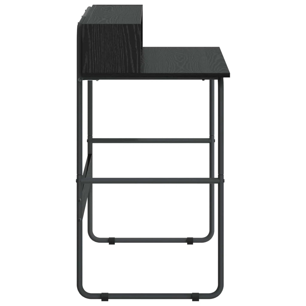 Scrivania con Spazio di Archiviazione Rovere Nero 8008026