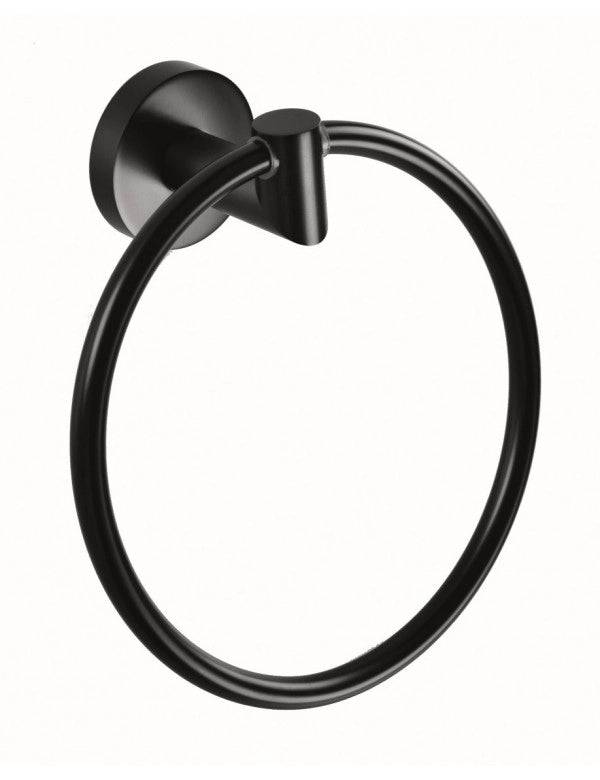 Anello porta asciugamani DARK in ottone nero 17x 17,5x 5,5cm / ø 15cm