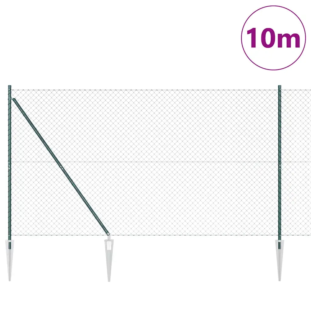 Palo della recinzione Verde 10 x 1,6 m (rete 40 x 40 mm)
