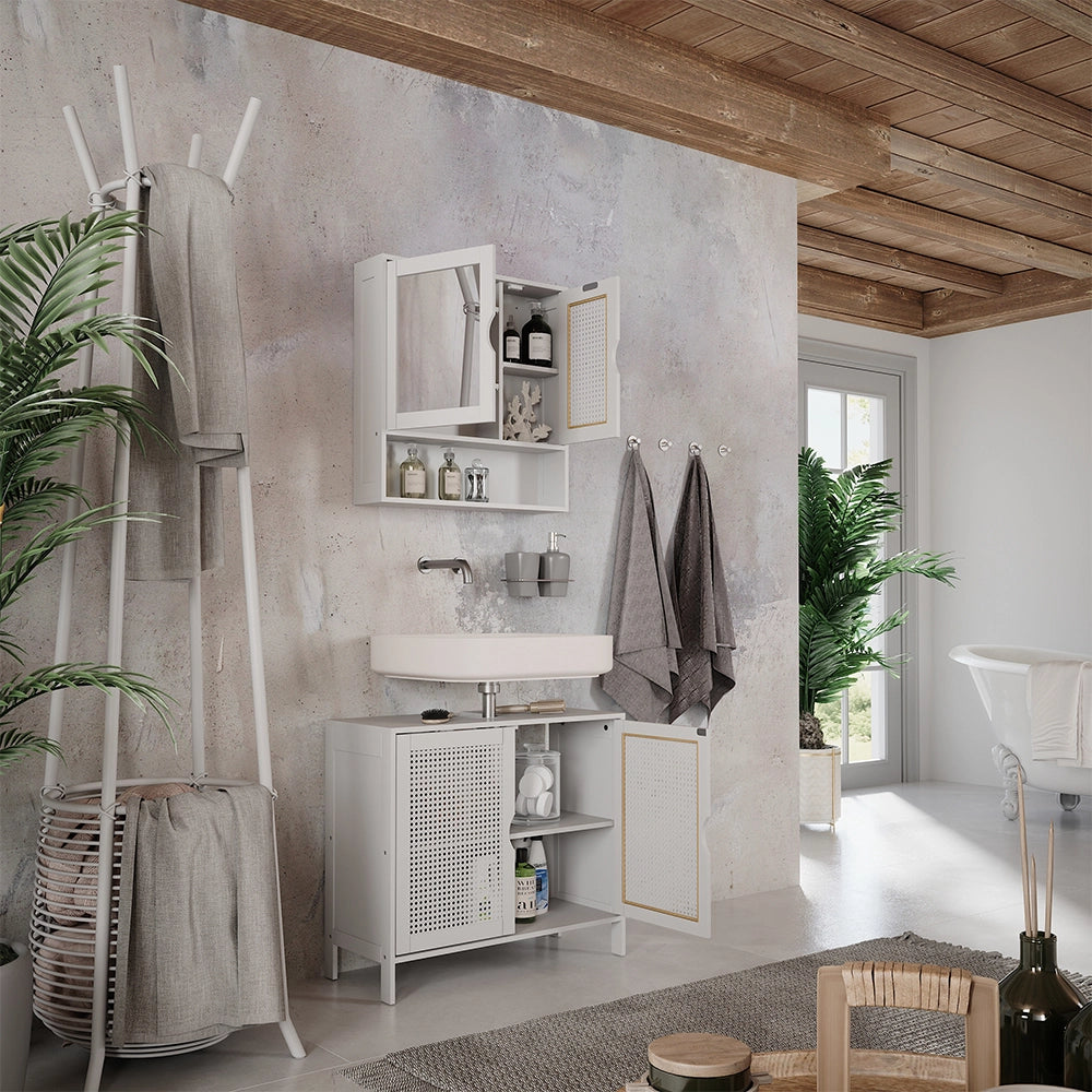 Vicco Set di mobili da bagno Bianco 2 parti