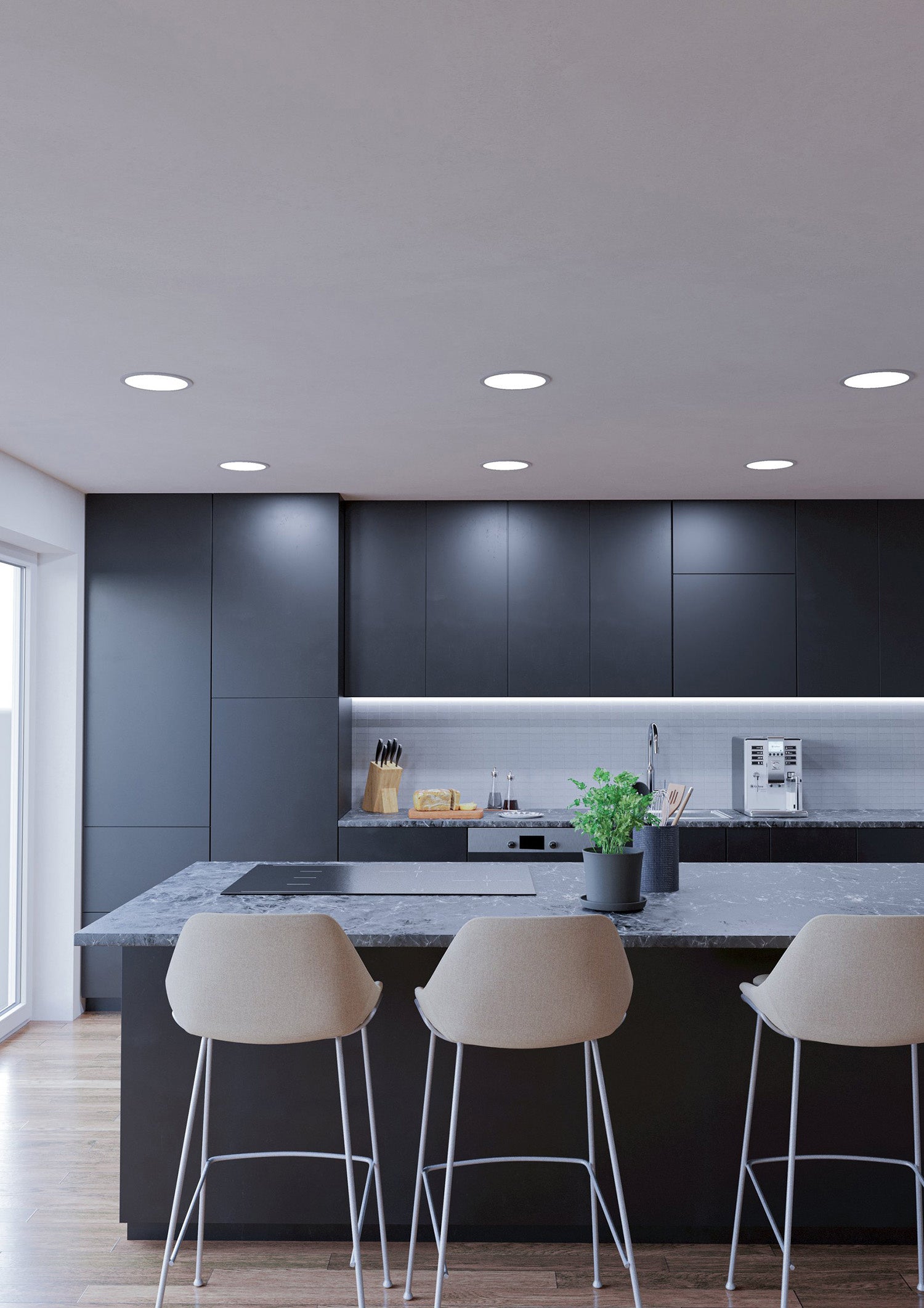 Faretto Ad Incasso Moderno Fueva Z Alluminio Bianco Led Integrato 16,5W Ip20