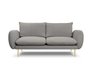 Cosmopolitan Design - Divano "Vienna" 2 posti in bouclé grigio 