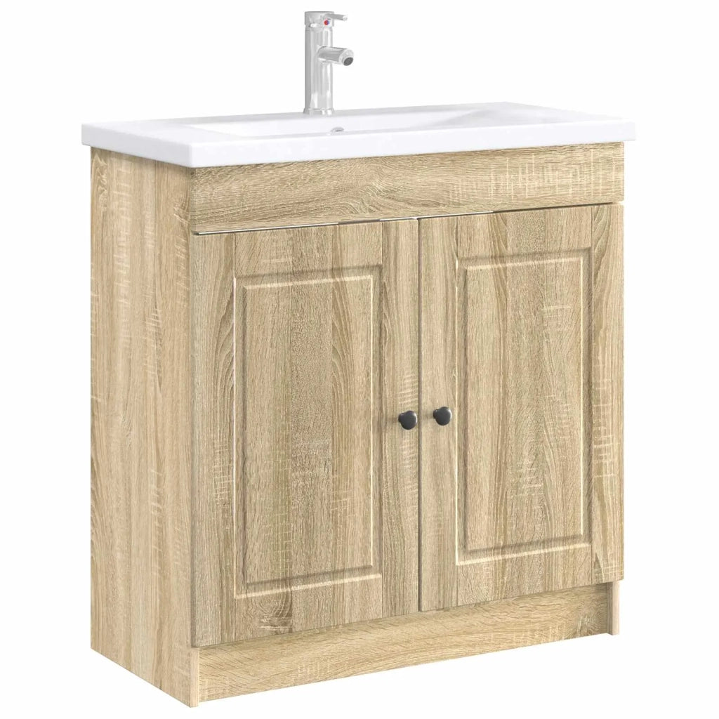 Mobiletto da bagno sotto il lavello Rovere Sonoma