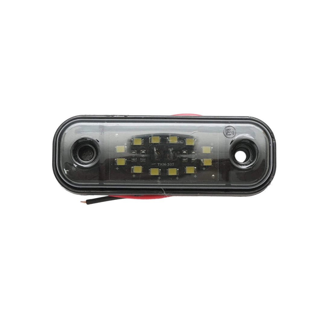 Lampada laterale slim LED, 12V-24V, bianca-fume, 89x32 mm, Breckner Germany