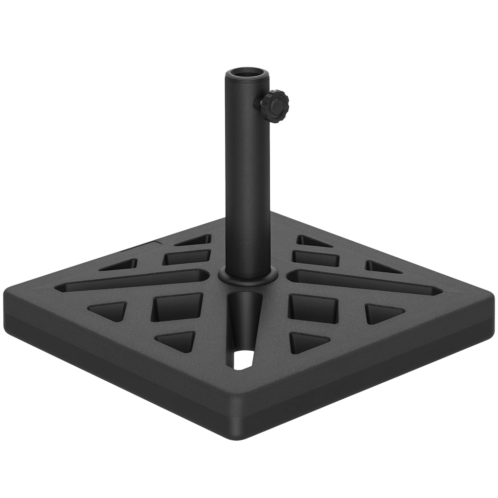 Base per ombrellone quadrata 15 kg ¨C Xylo ¨C cemento nero 45x45x33,5 cm per palo ? 32-48 mm