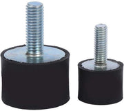 Isolatore di Demping con Trilling - Materiale: Lega di Alluminio - Colore: Nero/Argento - Diametro della Vite 6mm/8mm