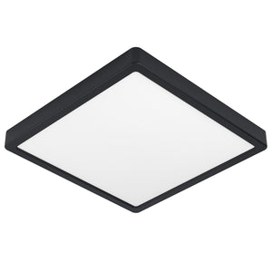 Plafoniera Moderna Fueva Z In Alluminio Nero Led Integrato 19,5W 2700 6500K Ip44