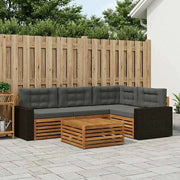 Set di divani da esterno 5 pz Naturale e Antracite Poliestere 3383335