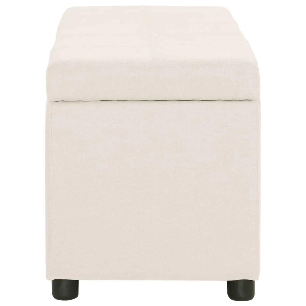 Panca con vano contenitore 116 cm poliestere crema 02_0010803