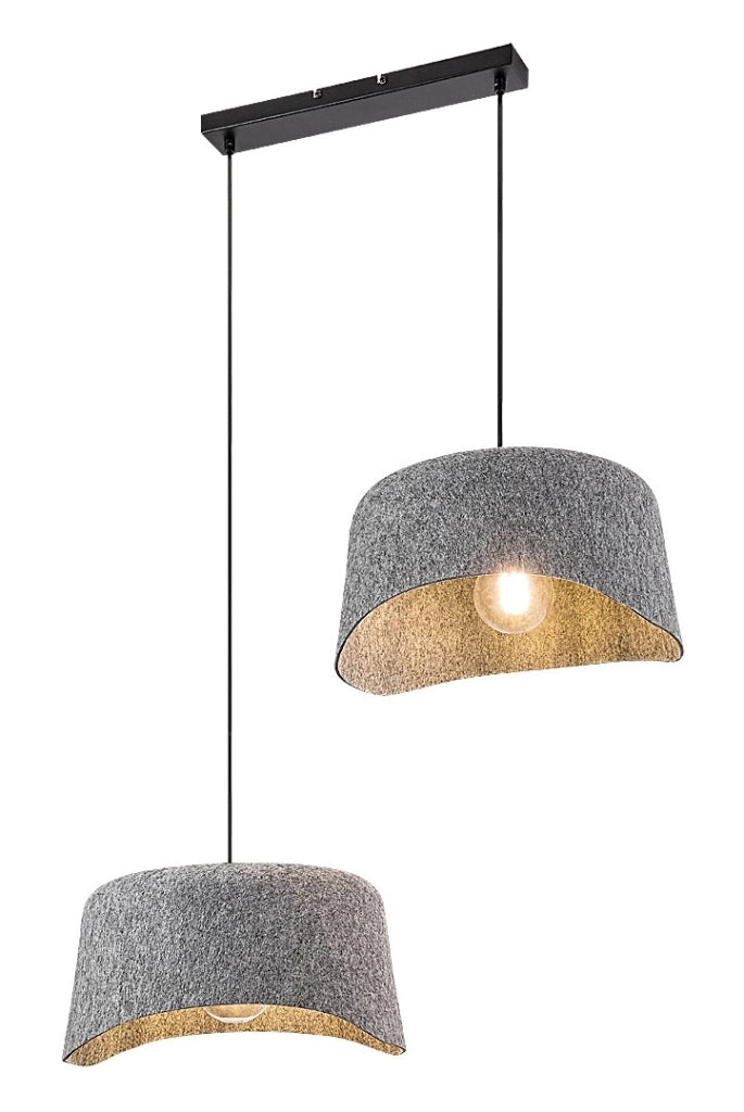 Lampada sospensione Rabalux Farelia 2xE27 feltro grigio