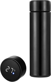 Bottiglia termica - 500 ml - con indicazione temperatura - Bicchiere di acciaio inox intelligente - bidone di plastica per bere - Isolamento in acciaio inox - Ideale per caffè e tè - Indicazione temperatura - Riciclabile - Bicchiere vuoto isolato a vuoto