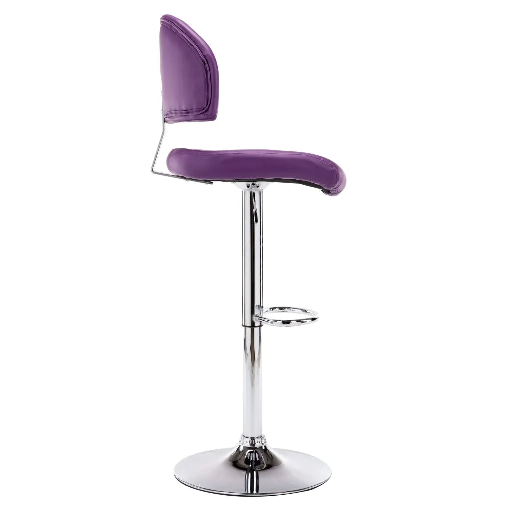Sgabelli da Bar 2 pz Viola in Similpelle