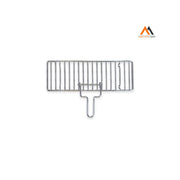 GRIGLIA IN FERRO CROMATA CON MANICO 370X130 MM