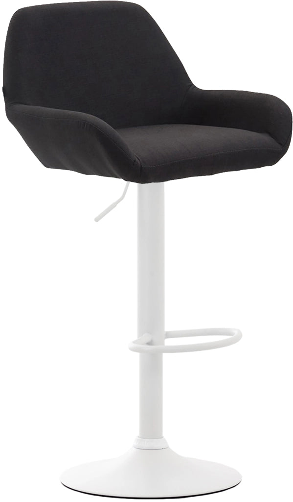 Set 2 Sgabelli Braga in tessuto nero,bianco