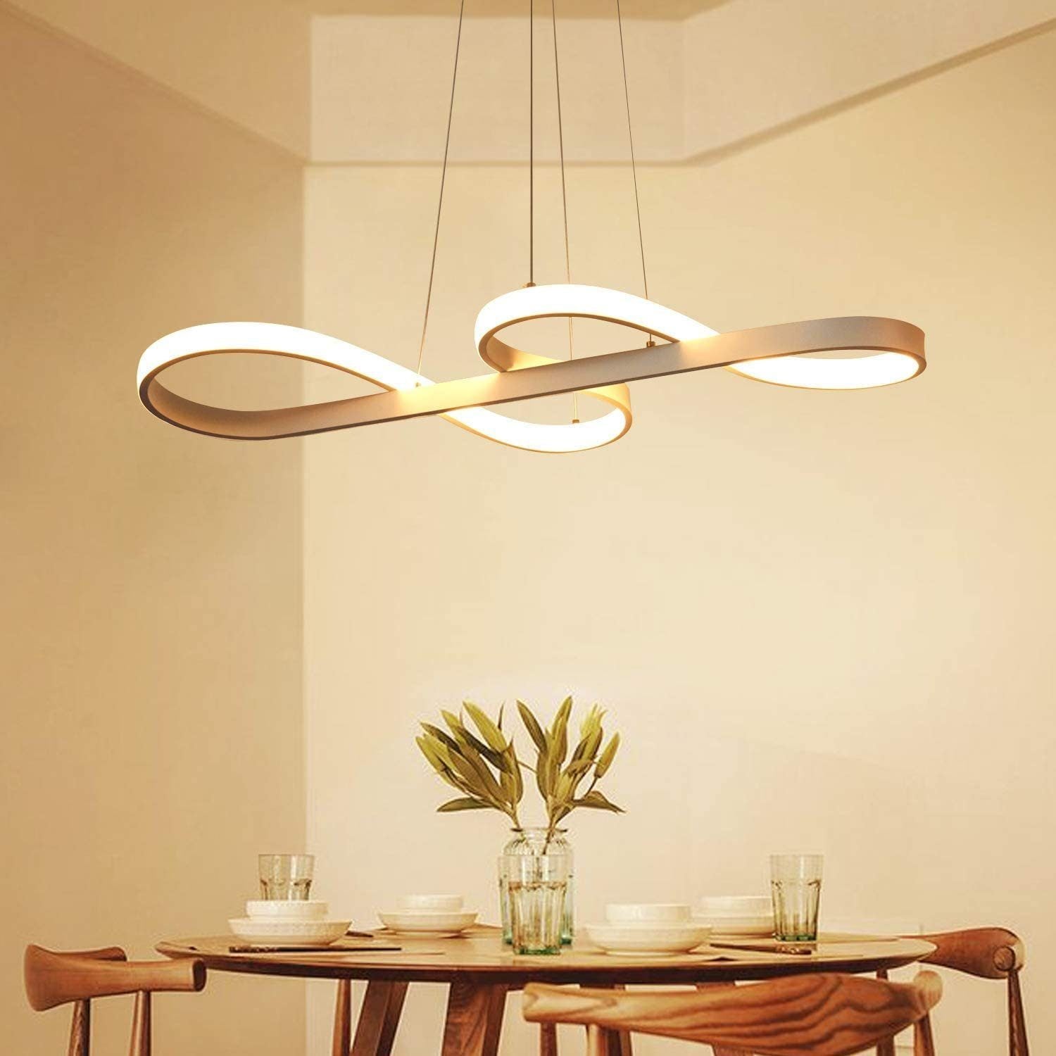 Lampada a sospensione ZMH LED bianca moderna dimmerabile 47W per sala da pranzo