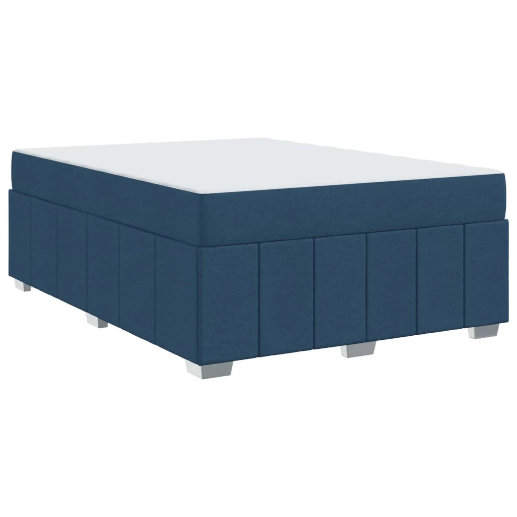 Struttura del letto con materasso Blu 160 x 200 cm Tessuto