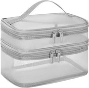 Borsa per trucco a rete con doppia lastra e organizzazione pratica per viaggi - Materiale PVC - Elegant - per viaggi - 27x13,5x31cm