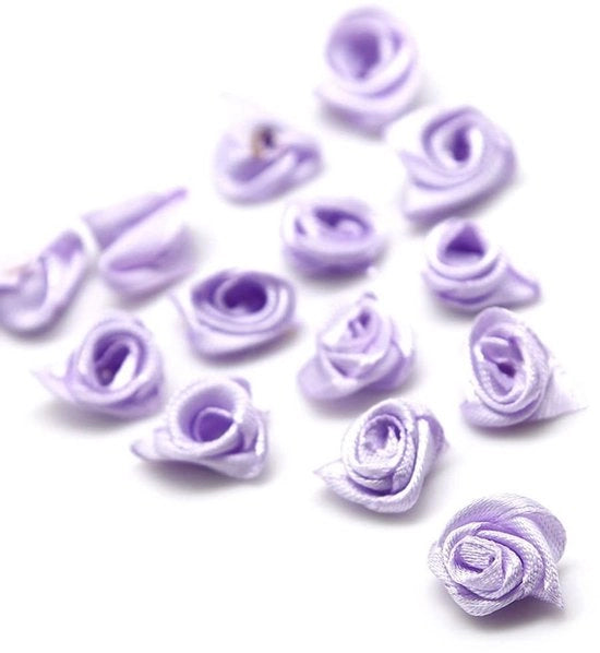Accessori decorativi mini fiori di stoffa - Paio di luci - Decorazione per feste - Matrimonio, casa, hobby