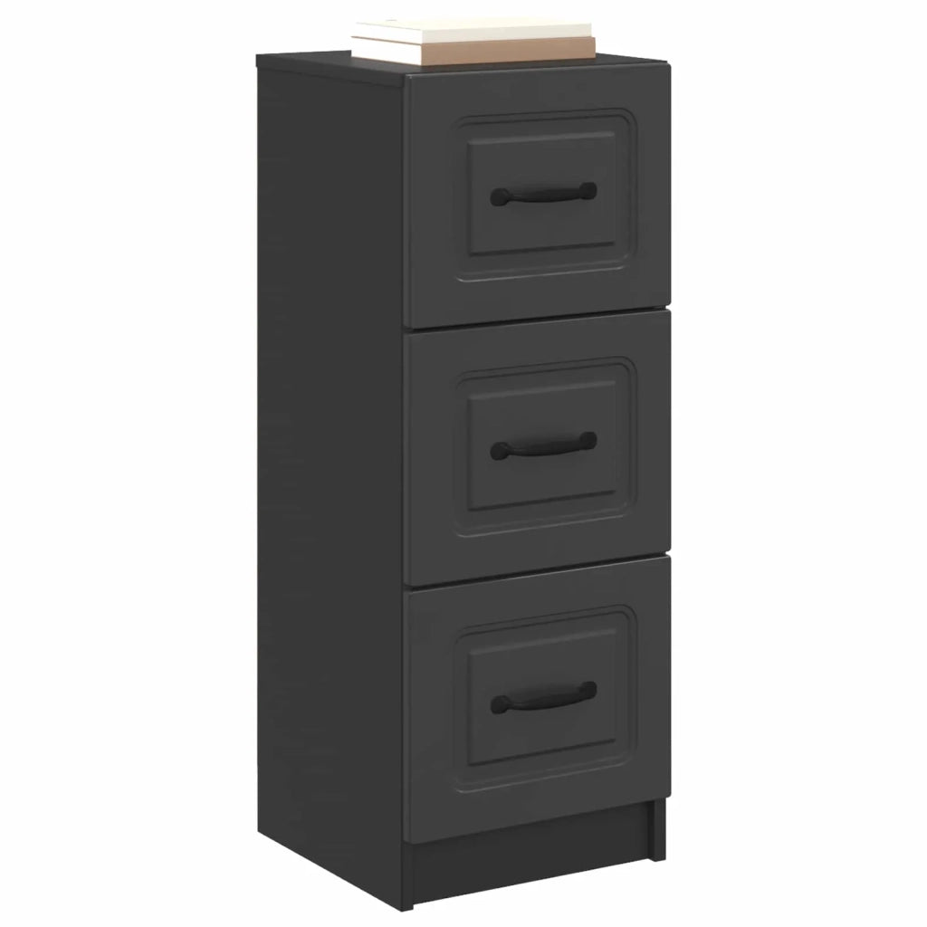 Mobile con Cassetti Nero 33 x 34,5 x 87 cm Legno ingegnerizzato 895766