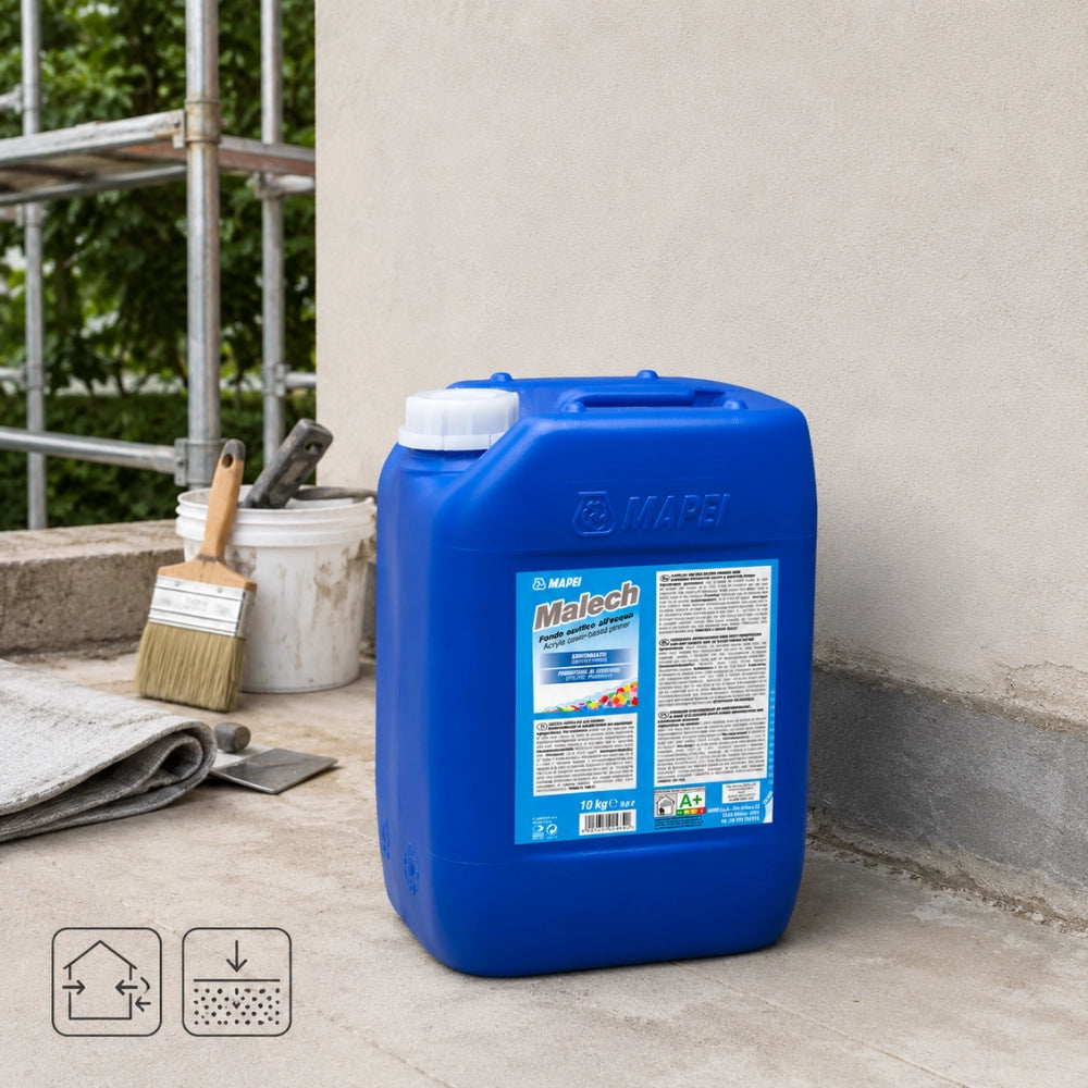 Mapei malech fondo acrilico all'acqua per superfici murali 10 kg