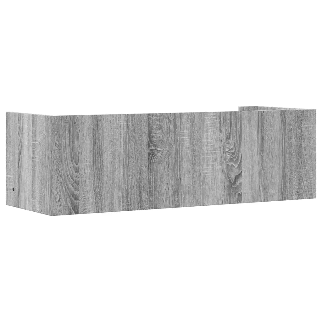 Mensola a Muro | Mensola a parete Grigio Sonoma 100x35x30,5 cm Legno Multistrato