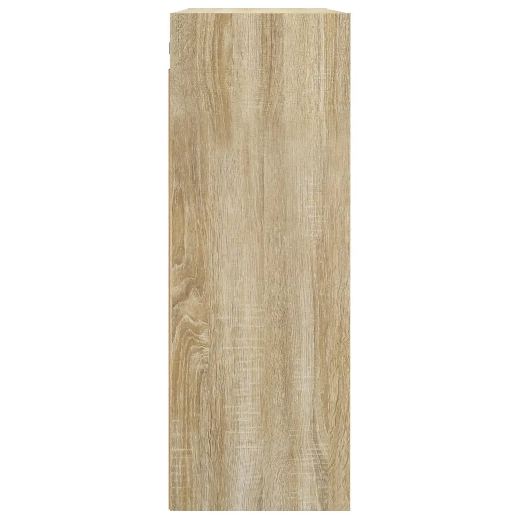 Mobiletto a parete in rovere Sonoma 69,5 x 32,5 x 90 cm ampio spazio contenitivo arredamento moderno in legno composito di rovere Sonoma 02_0048032