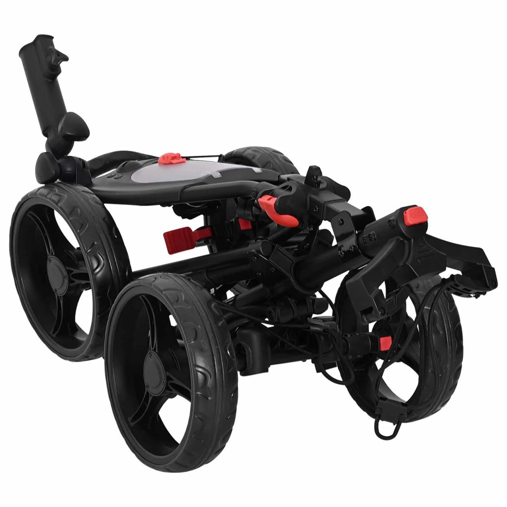 Carrello da golf con sedile Nero Alluminio Pieghevole CFW6376691