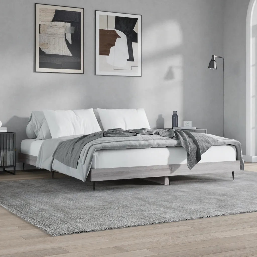 Giroletto senza Materasso Grigio Sonoma 180x200 cm Truciolato