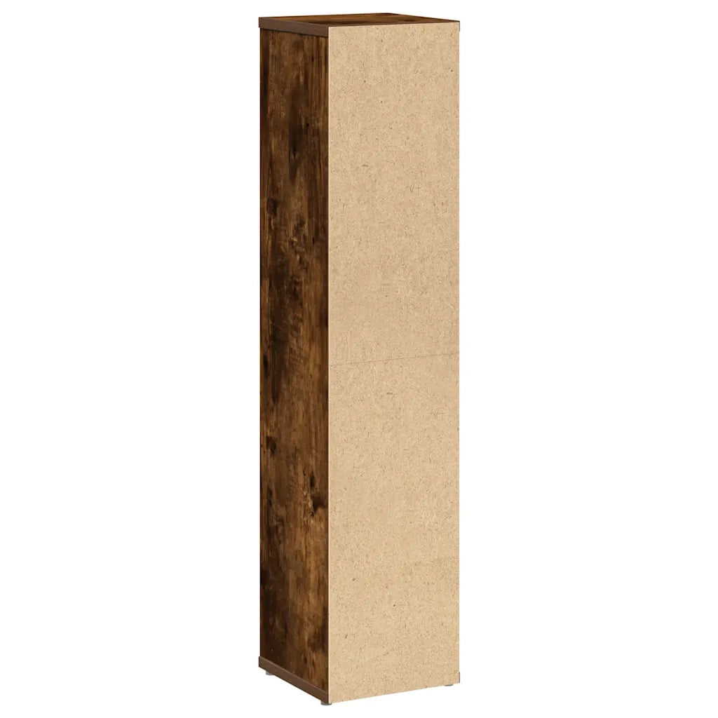 Mobiletto da bagno con portarotolo rovere affumicato 20,5x20x90 cm 858510