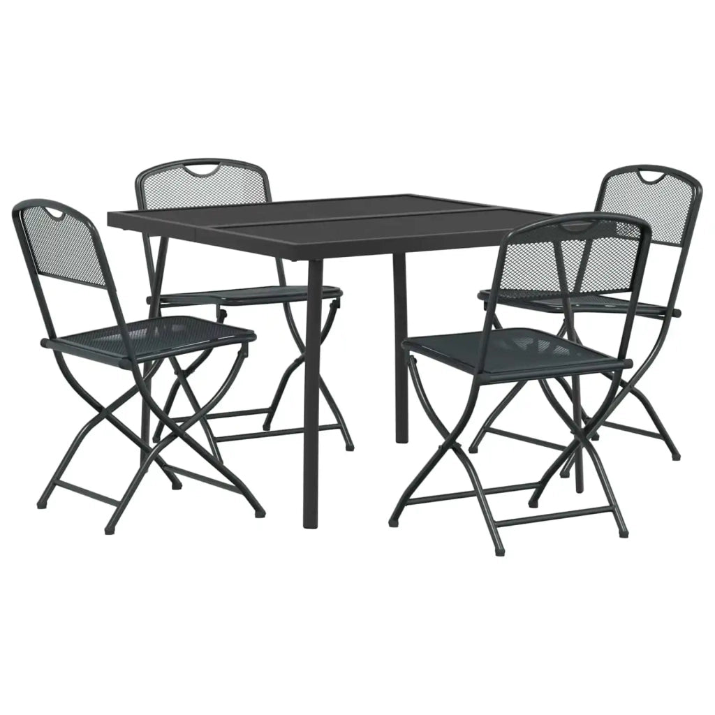 Set di Mobili da Esterno 5 pcs Antracite Ferro e Acciaio 3422895