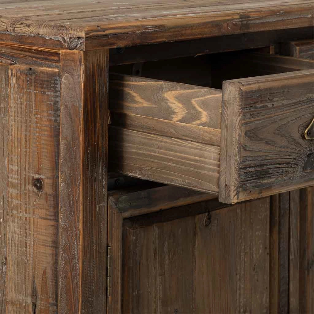 Credenza in legno con 2 ante e 2 cassetti 90x40x85h cm