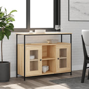 Credenza-Buffet-Armadio da cucina Rovere Sonoma 100x35x80 cm in Legno Multistrato 147406