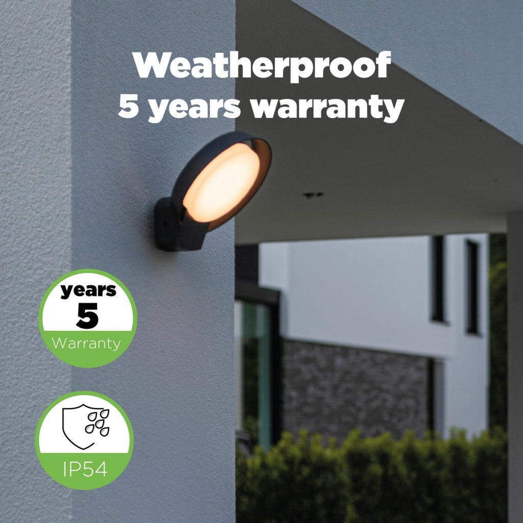 Applique esterna POLO antracite LED 15W 3000K Lutec