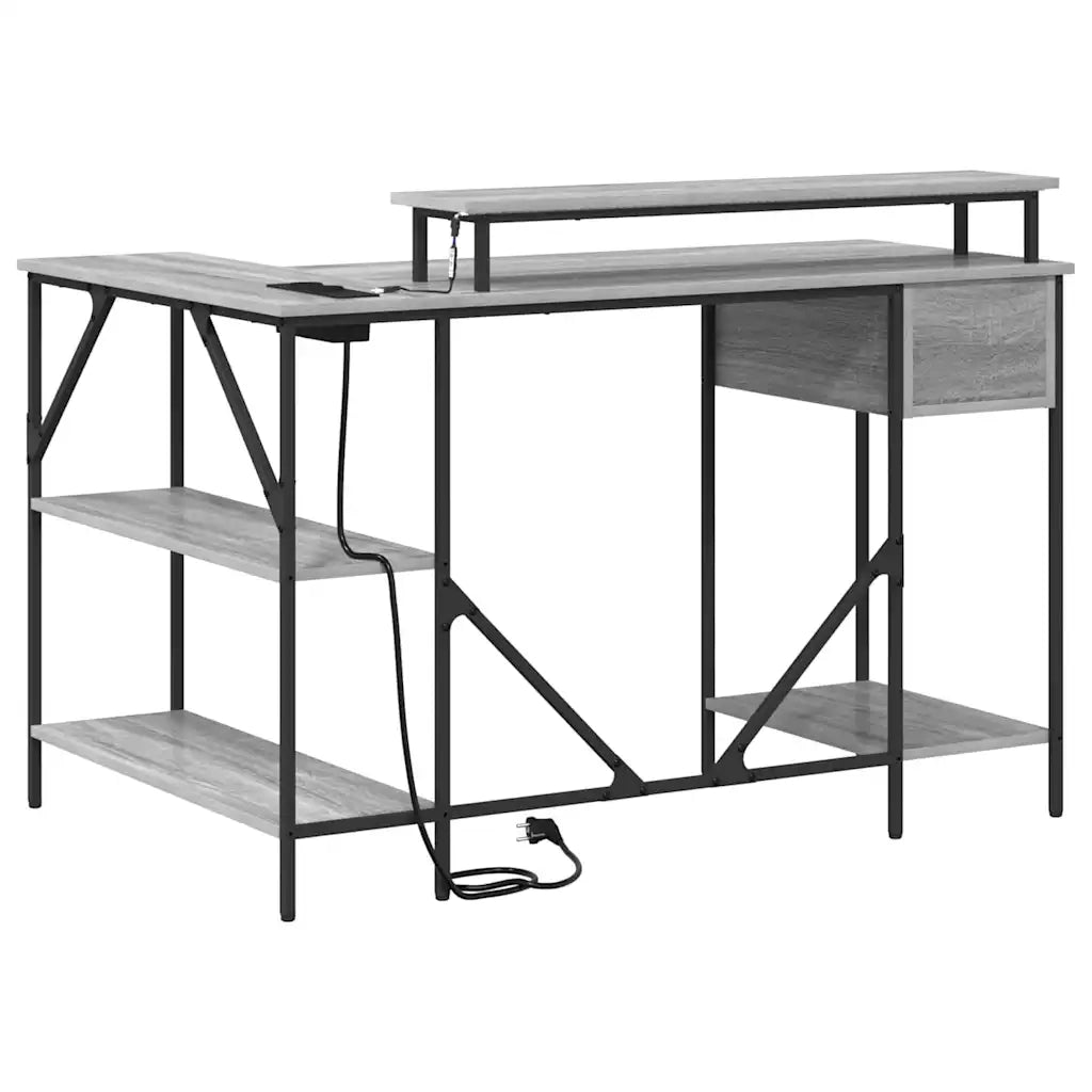 Scrivania Grigio Sonoma 120 x 79 x 86,5 cm Legno multistrato 859403