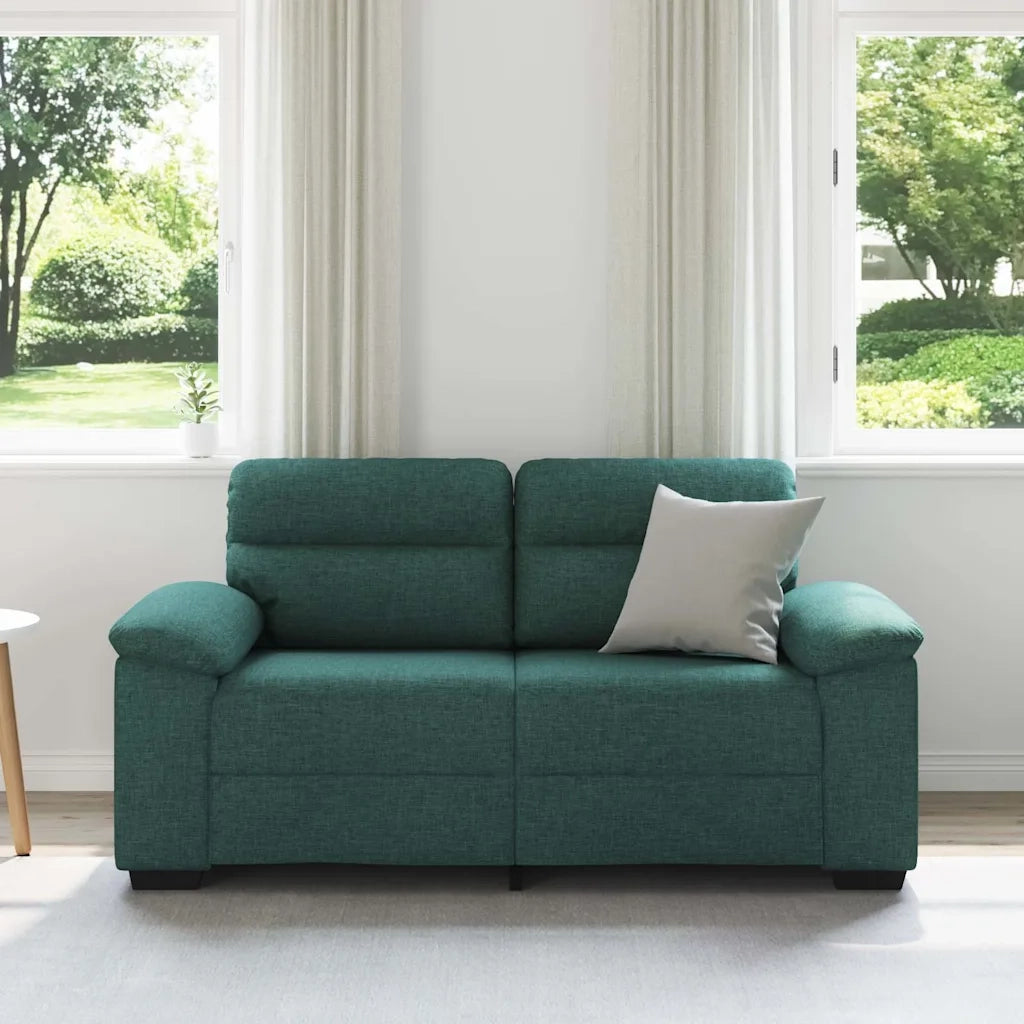 Divano a 2 Posti Verde Scuro 160x81x84 cm in Tessuto 4105302