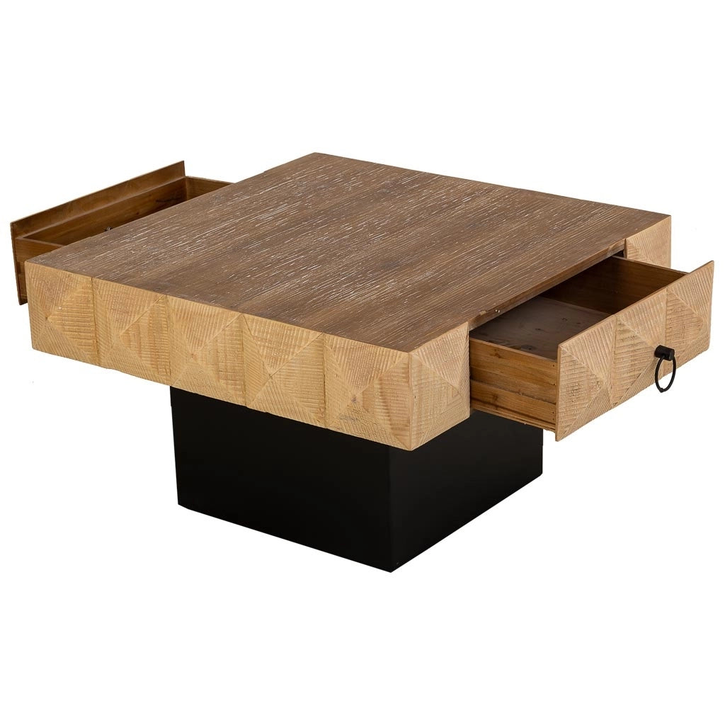 Tavolino in legno marrone 81,5x86x46h