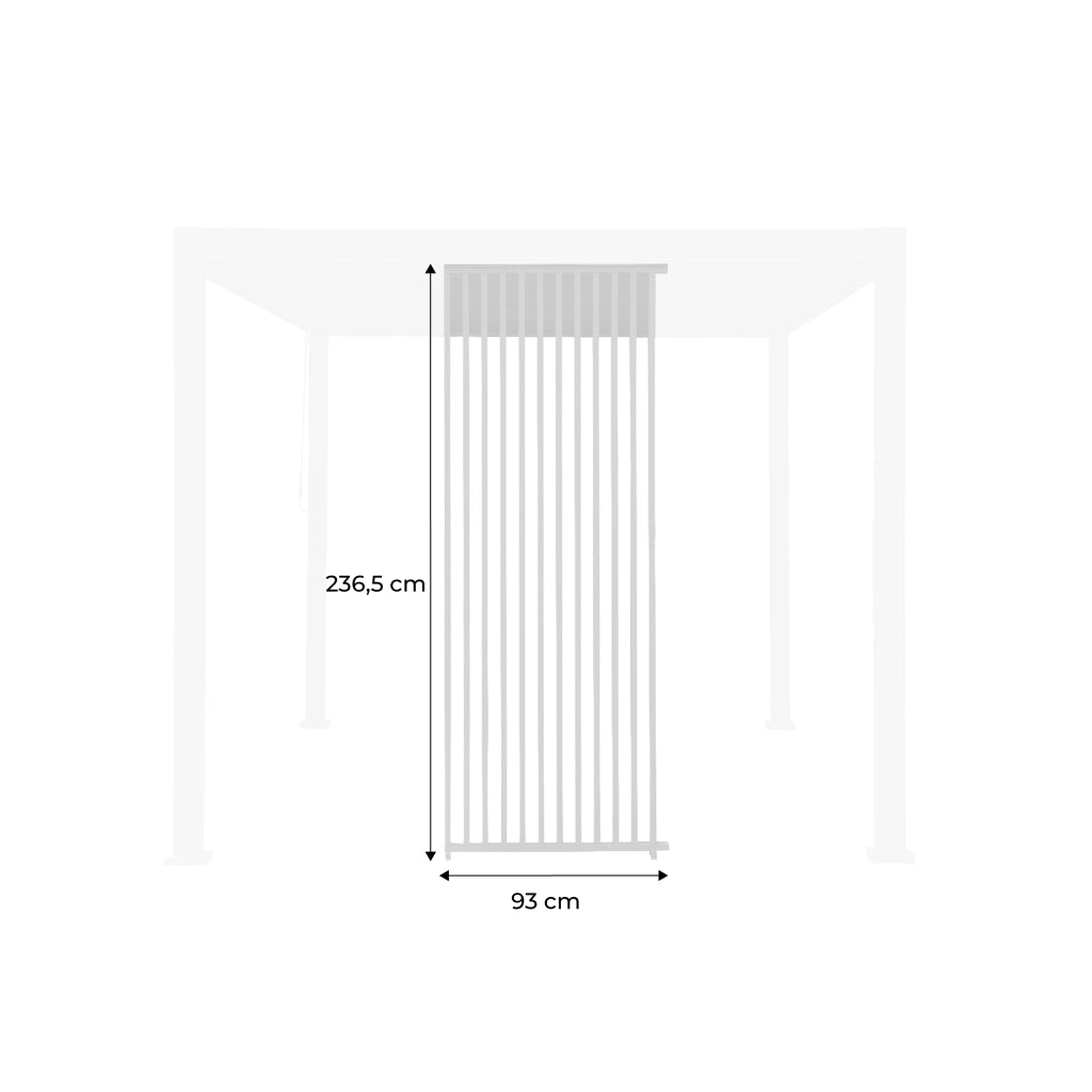 Triomphe persiana verticale in alluminio a lamelle 3m, antracite