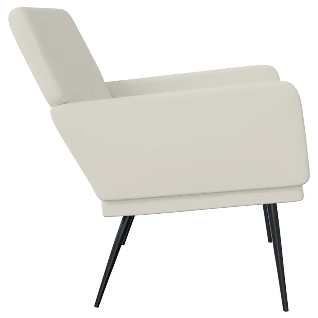 Panca Crema 108x79x79 cm in Velluto 351390