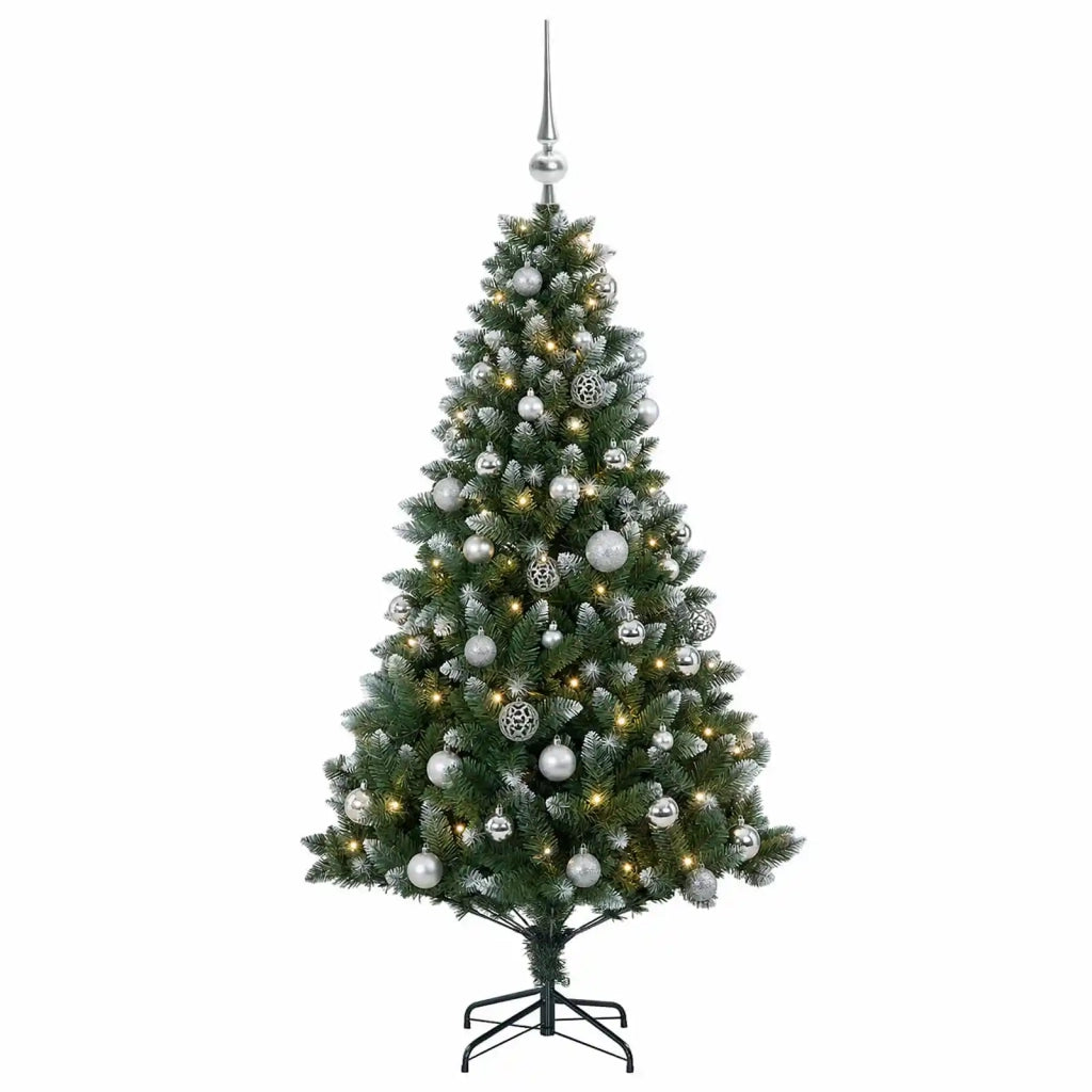 Albero di Natale Artificiale con Palline 150 cm 150 LED 3461351