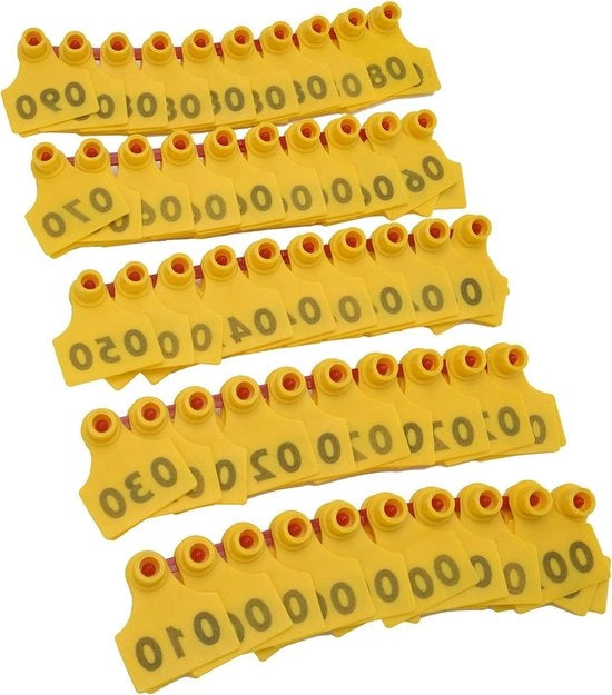 Identificazione oormerken premium per animali da fattoria 100 pezzi - Suini Bovini Caprini - Carta di identificazione - Identificazione caprina - Attrezzature per la fattoria