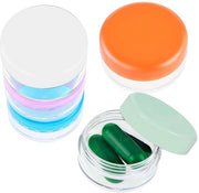 Organizzatore di farmaci portatile mini - 5 contenitori per farmaci - contenitore di conservazione farmaci BPA-free - strumento di conservazione compatta - copertura trasparente - impermeabile e stoffa - contenitore di farmaci