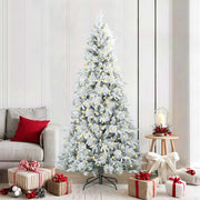 Albero di Natale Artificiale con Rami Pieghevoli Bianco 210 cm