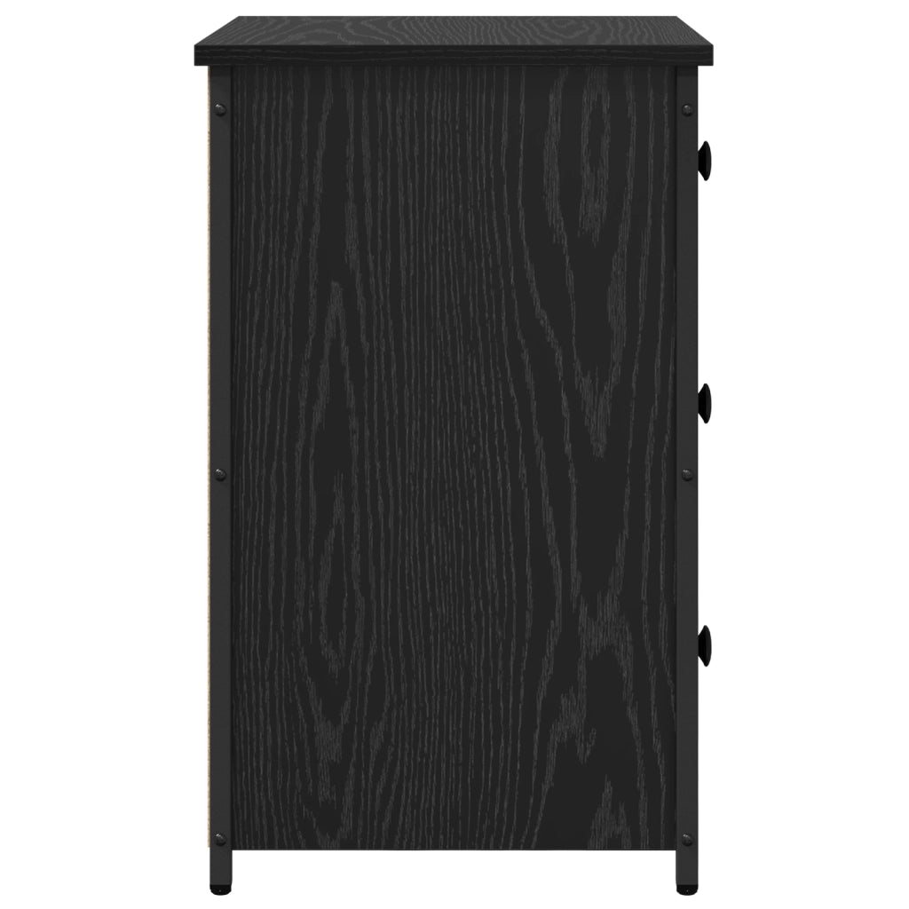 Set di Comodini in Rovere Nero Rovere Nero Legno ingegnerizzato