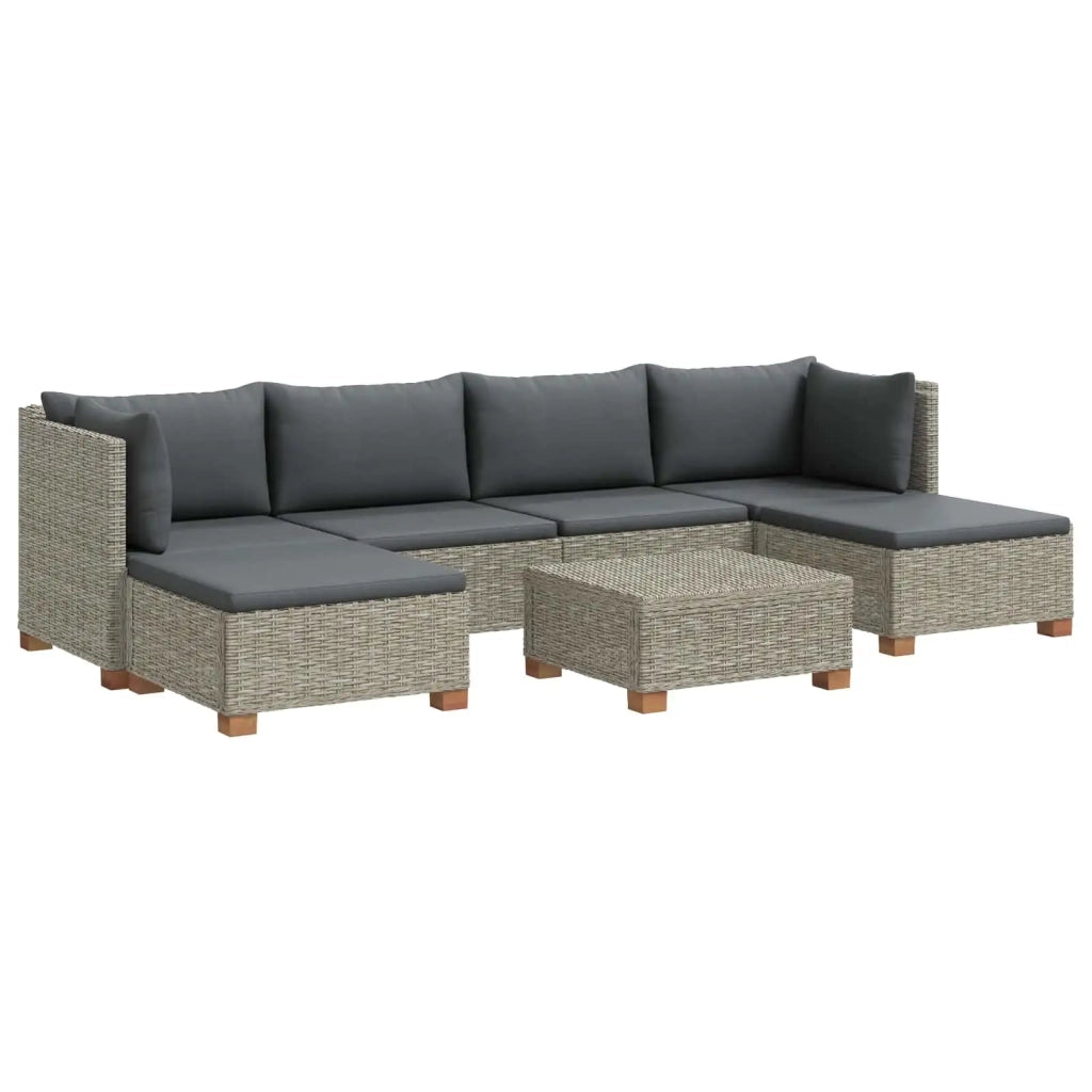 7 pz Set Lounge in Rattan con Cuscini GENDT Rattan naturale 3429867