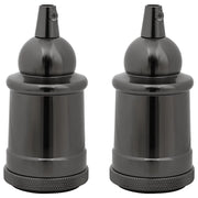 Portalampade 2 pz Nero Lucido E27 CFW2199721