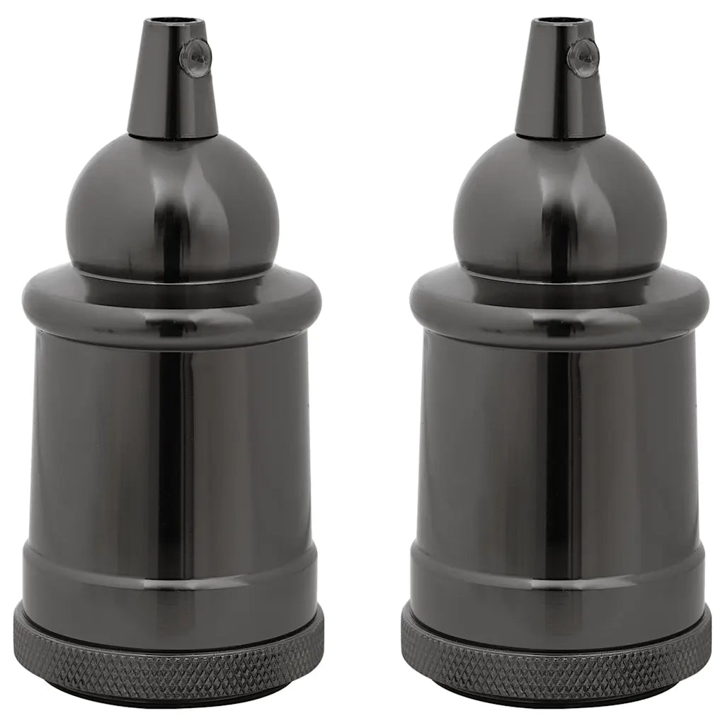 Portalampade 2 pz Nero Lucido E27 CFW2199721