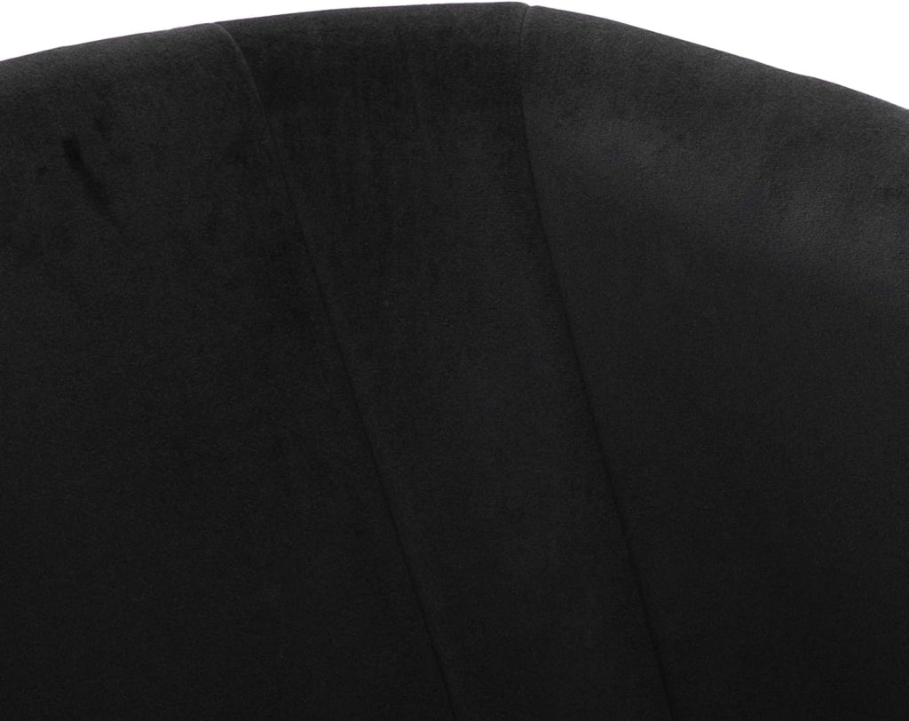 1x Sedie cucina moderne Poltroncina salotto Adatte per Sala da pranzo Soggiorno, Camera da Letto, Tessuto di velluto, Oro Metallo, Nero BH271sz-1