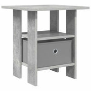 Comodino | Armadio da Notte | Mobiletto da notte Grigio cemento 41 x 40 x 45 cm Legno multistrato