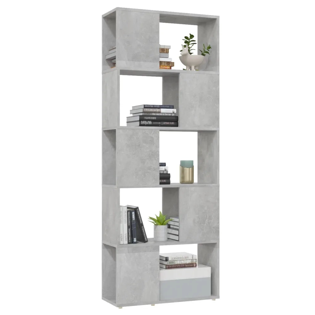 Libreria/Divisorio Grigio Cemento 60x24x155 cm