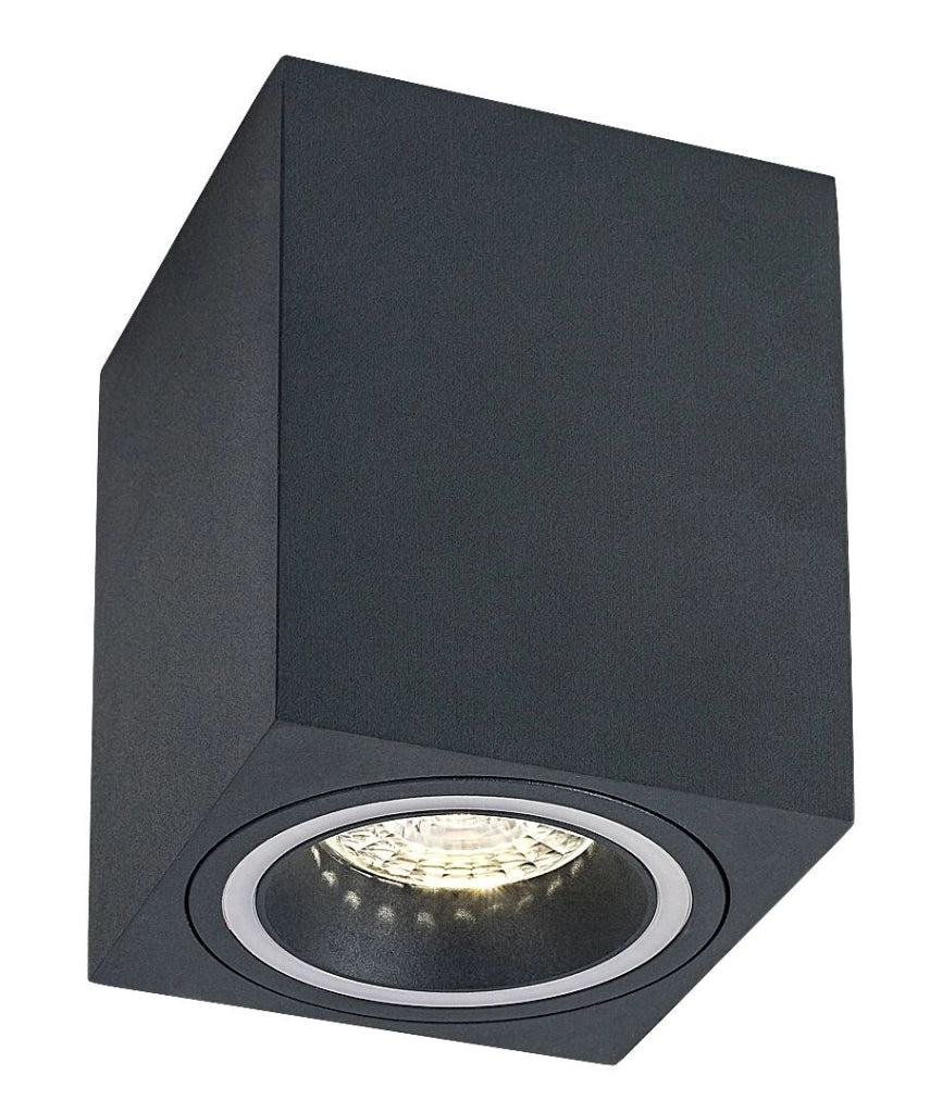Faretto soffitto moderno grigio quadrato GU10 Kobald Rabalux